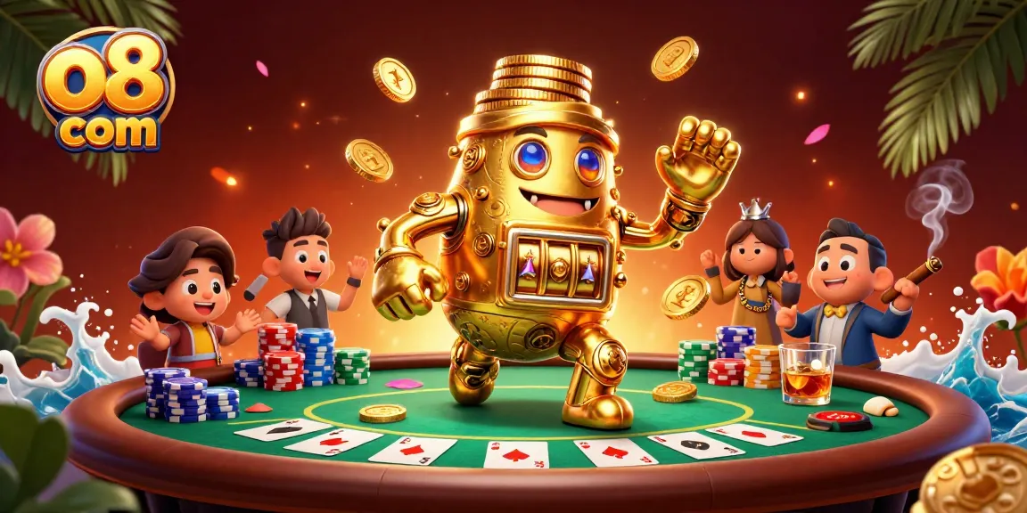 Experience thrilling moments with o8 com's vibrant casino scene featuring dynamic characters and game elements.