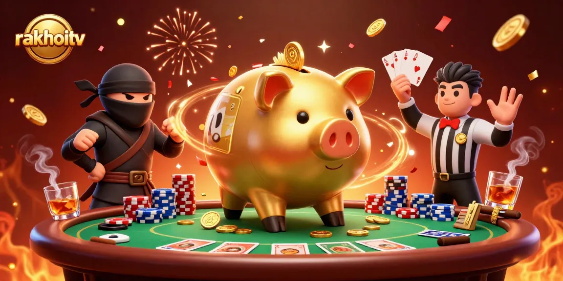 Experience thrilling action with rakhoitv's dynamic gaming characters in a vibrant casino scene.