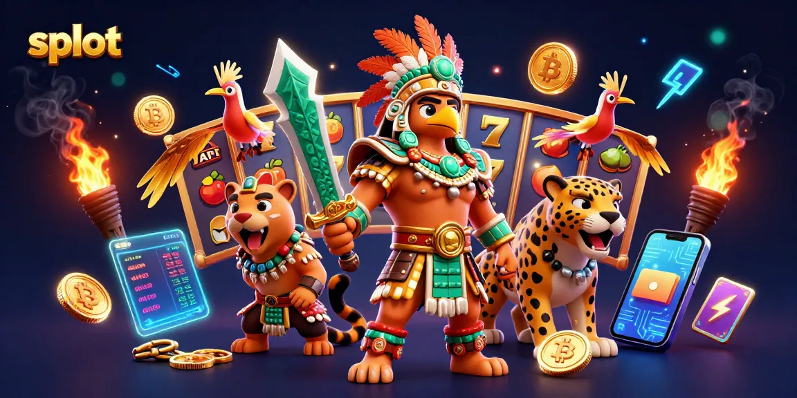 Spin the slots with vibrant jackpot elements and a dynamic Aztec warrior scene.